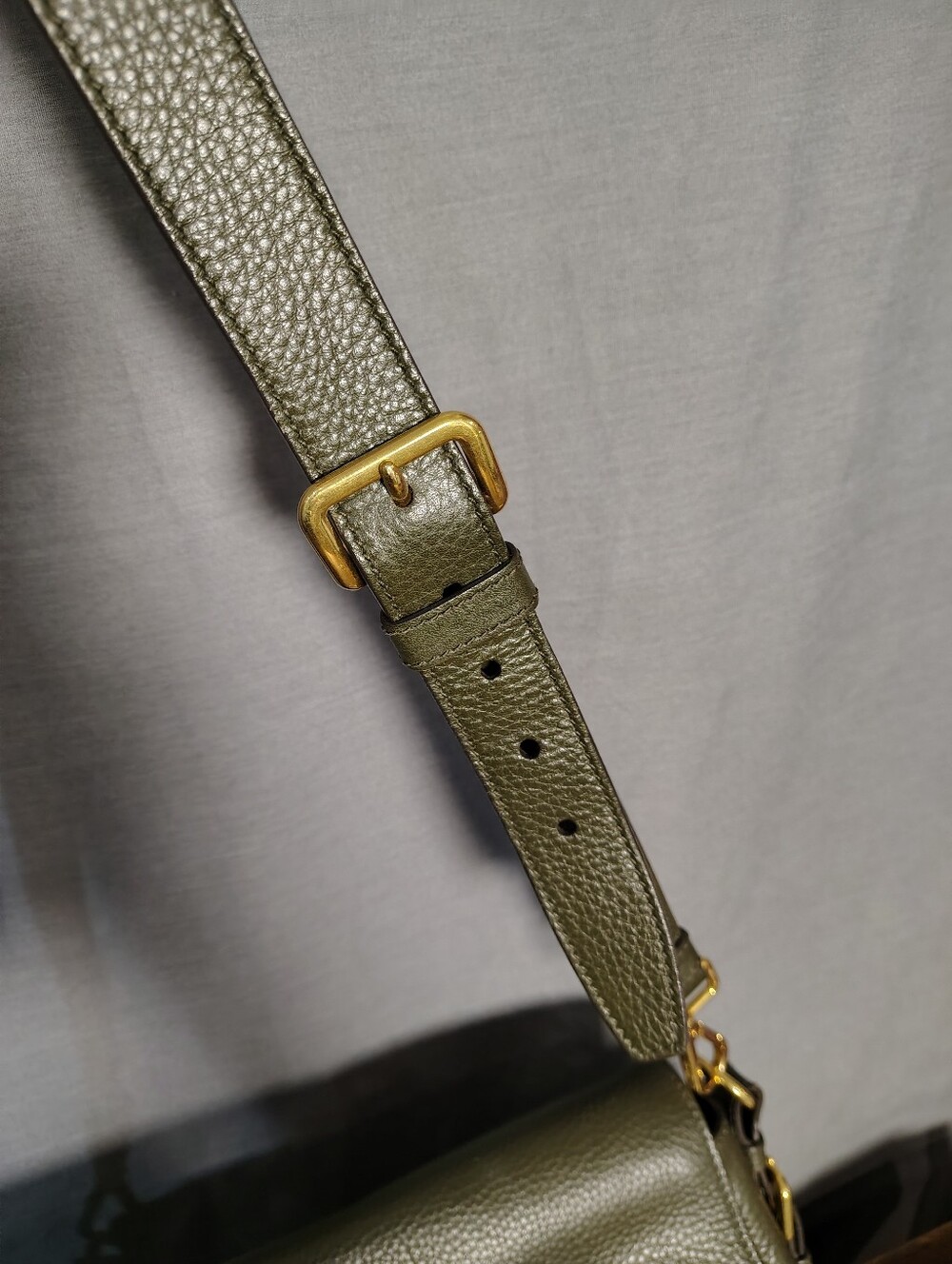 Prada Olive Green Leather Crossbody Bag - Picture 8 of 16